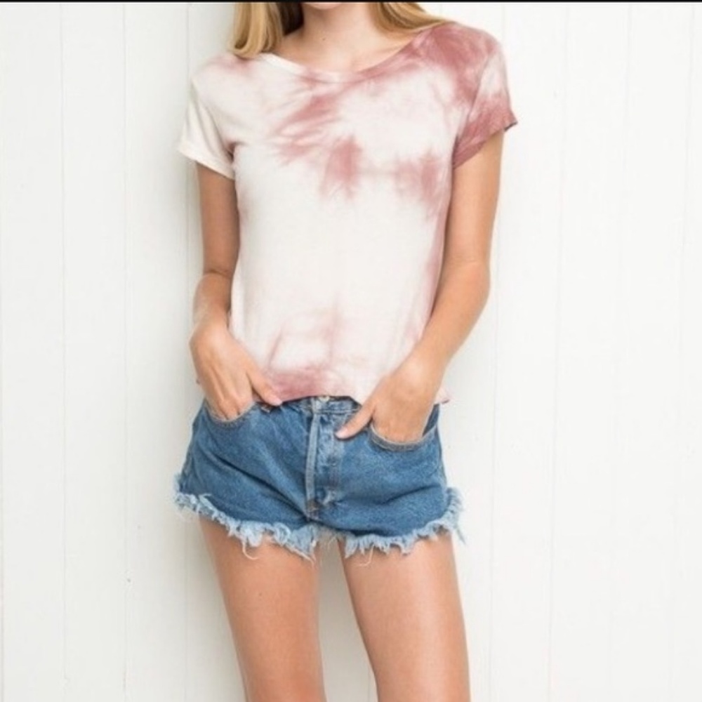 Brandy Meville Tie Die Top Pink